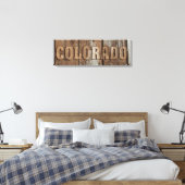 Colorado rustic wood wall canvas bord afdruk (Insitu (Slaapkamer))