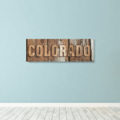 Colorado rustic wood wall canvas bord afdruk (Insitu (Houten vloer))