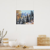 Colorado, San Juan-bergen, eerste sneeuw Poster (Keuken)