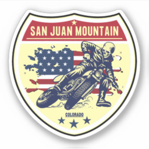 Colorado Scenic Byway San Juan Skyway motorfiets r Sticker