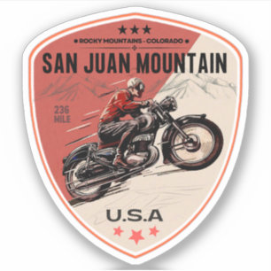 Colorado Scenic Byway San Juan Skyway motorfiets Sticker