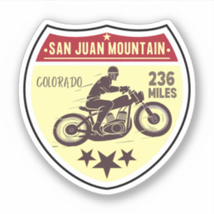 Colorado Scenic Byway San Juan Skyway motorfiets Sticker