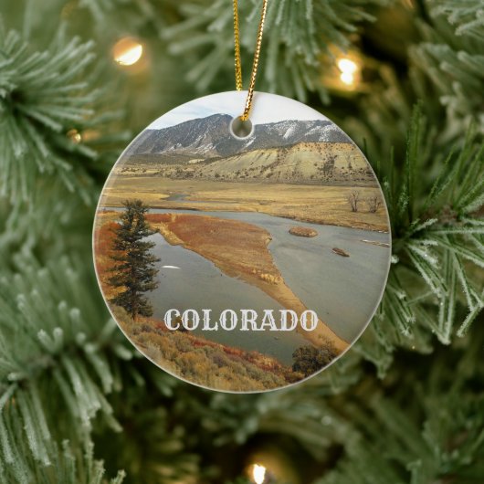 Colorado Scenic Landscape Holiday Keramisch Ornament (Boom)