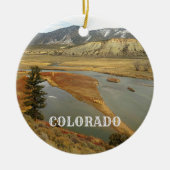 Colorado Scenic Landscape Holiday Keramisch Ornament (Voorkant)
