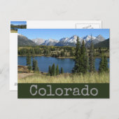 Colorado Schilderachtig Briefkaart meer en bergen (Voorkant / Achterkant)