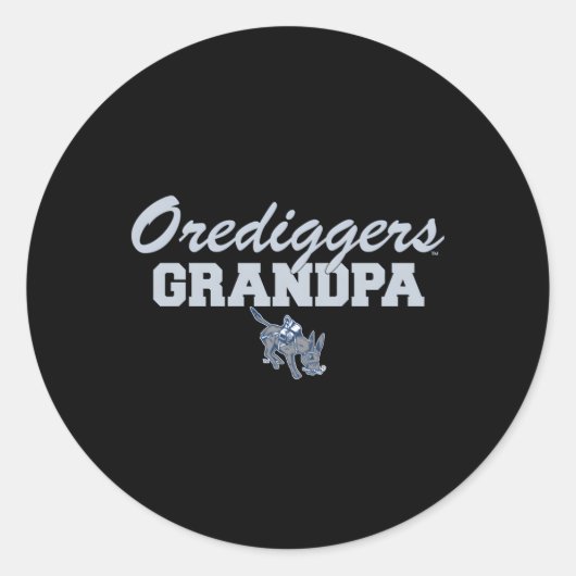 Colorado School of Mines Orediggers Opa Ronde Sticker (Voorkant)