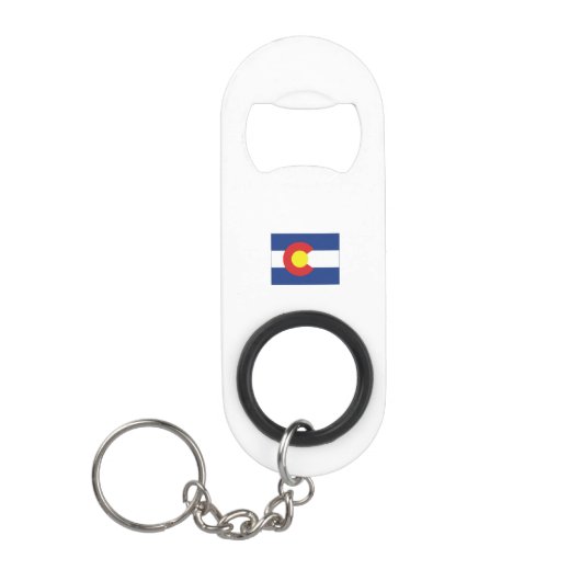 Colorado Shaped State Flag Sleutelhanger Open Mini Flessenopener (Voorkant)