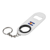 Colorado Shaped State Flag Sleutelhanger Open Mini Flessenopener (Voorkant Gekanteld)