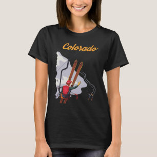 Colorado Ski Lift Winter Retro Reizen T-Shirt