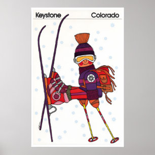 Colorado Ski Poster Skisport Retro Kunst