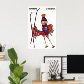 Colorado Ski Poster Skisport Retro Kunst (Thuiskantoor)