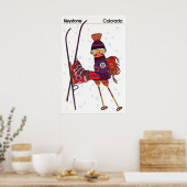 Colorado Ski Poster Skisport Retro Kunst (Keuken)