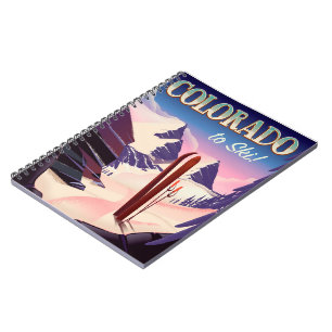 Colorado Ski print - USA vintage ski sportposter Notitieboek