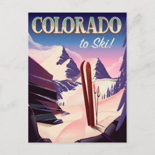Colorado Ski print VS poster skisport Briefkaart