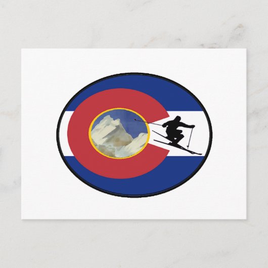 COLORADO SKI TIJD BRIEFKAART (Voorkant)