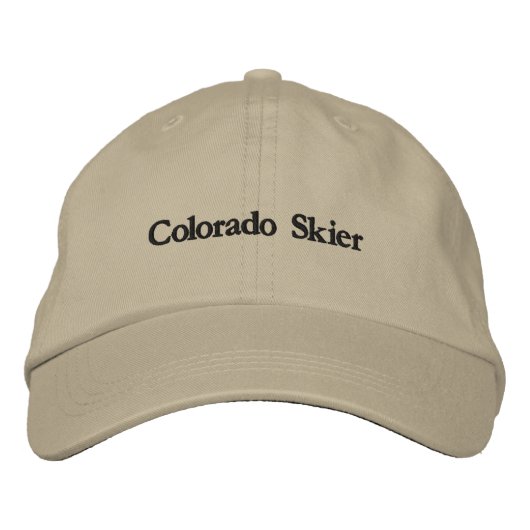 Colorado Skier — Geborduurde Hoed Pet (Voorkant)