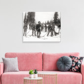 Colorado-skiërs, 1910 canvas afdruk (Insitu (Woonkamer))