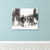 Colorado-skiërs, 1910 canvas afdruk (Insitu (Houten vloer))