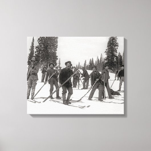 Colorado-skiërs, 1910 canvas afdruk (Voorkant)