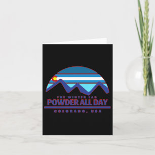 Colorado Skiing Mountain Snowboarden Rocky Powder Kaart