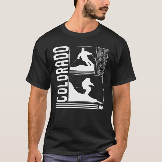 Colorado Skiing Skier Winter Snowboard Snowboarder T-shirt (Voorkant)