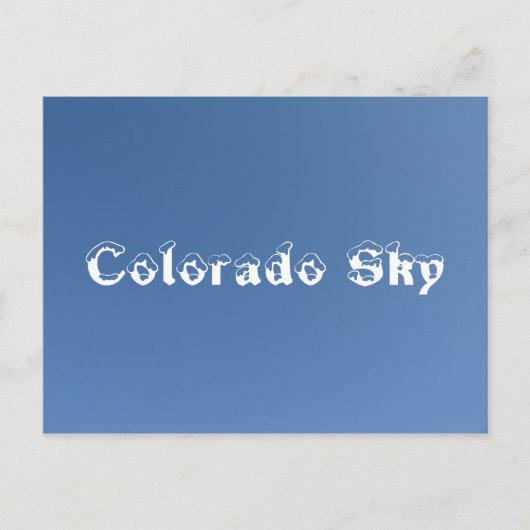 Colorado Sky Briefkaart (Voorkant)