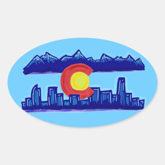Colorado skyline stickers (Voorkant)