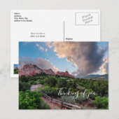 Colorado Slaapend Giant Sunrise denkend aan jou Briefkaart (Voorkant / Achterkant)