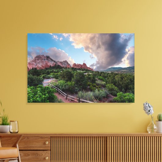 Colorado Sleeping Giant Sunrise Canvas (Insitu (Woonkamer))