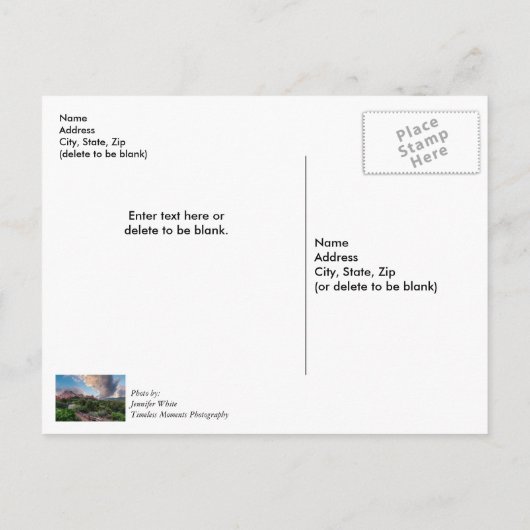 Colorado Sleeping Giant Sunrise Dank u Briefkaart (Achterkant)