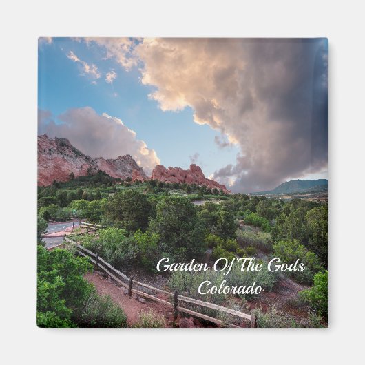 Colorado Sleeping Giant Sunrise Square Magnet (Voorkant)