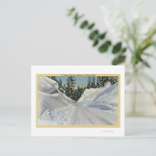 Colorado "Snogo" sneeuwploeg in de winter Briefkaart (Staand voorkant)