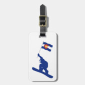 Colorado Snowboard Flag Bagagelabel (Voorkant verticaal)
