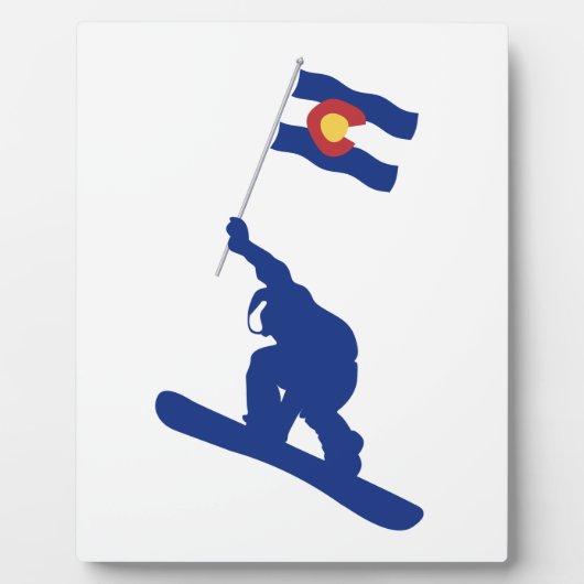 Colorado Snowboard Flag Fotoplaat (Voorkant)