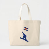 Colorado Snowboard Flag Grote Tote Bag (Voorkant)