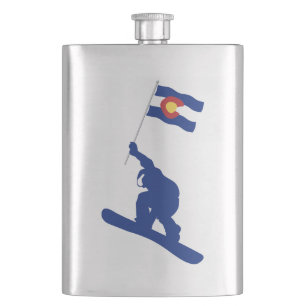Colorado Snowboard Flag Heupfles