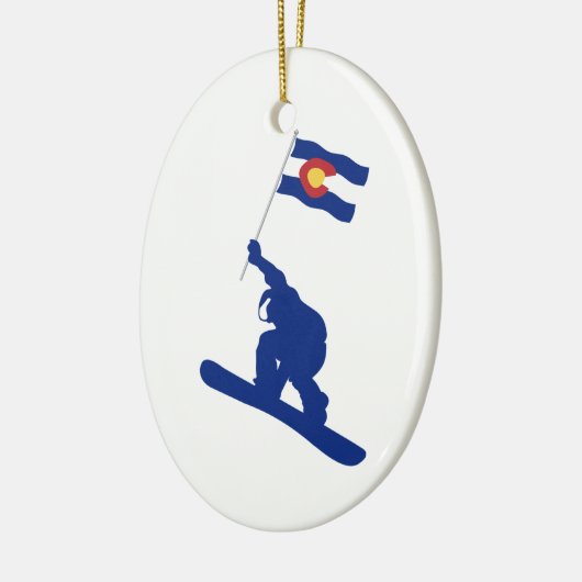 Colorado Snowboard Flag Keramisch Ornament (Links)