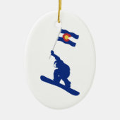 Colorado Snowboard Flag Keramisch Ornament (Voorkant)