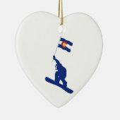 Colorado Snowboard Flag Keramisch Ornament (Rechts)
