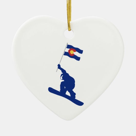 Colorado Snowboard Flag Keramisch Ornament (Voorkant)