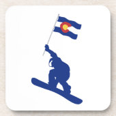 Colorado Snowboard Flag Onderzetter (Voorkant)