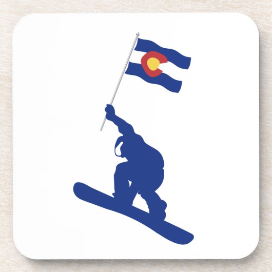 Colorado Snowboard Flag Onderzetter (Voorkant)