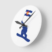 Colorado Snowboard Flag Ronde Klok (Hoek)