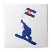 Colorado Snowboard Flag Tegeltje (Voorkant)