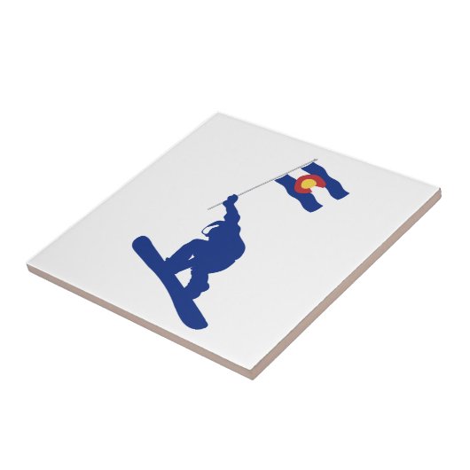 Colorado Snowboard Flag Tegeltje (Zijkant)