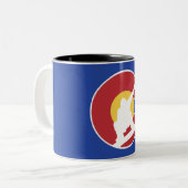 Colorado Snowboard Tweekleurige Koffiemok (Voorkant links)