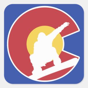Colorado Snowboard Vierkante Sticker