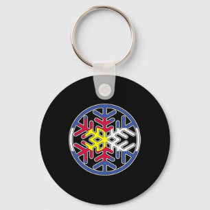 Colorado Snowboarden Rocky Mountains Snowflake SK Sleutelhanger