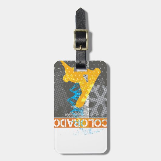 Colorado Snowboarding Bagagelabel (Voorkant verticaal)