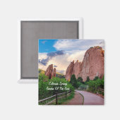 Colorado South Gateway Morning Square Magnet (Voorkant / Achterkant)